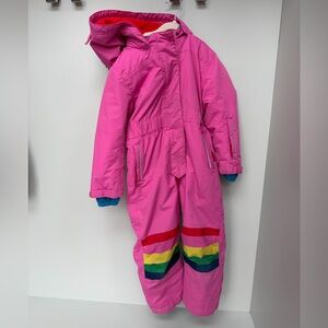 Mini Boden Pink Unicorn Snowsuit- 6-7Y